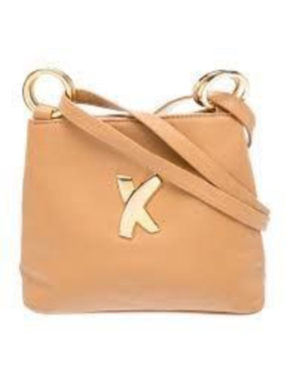 Vintage Paloma Picasso Beige Leather Shoulder Bag Purse Gold Signature X Logo